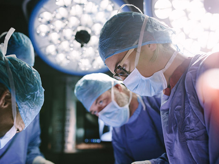 surgeon working